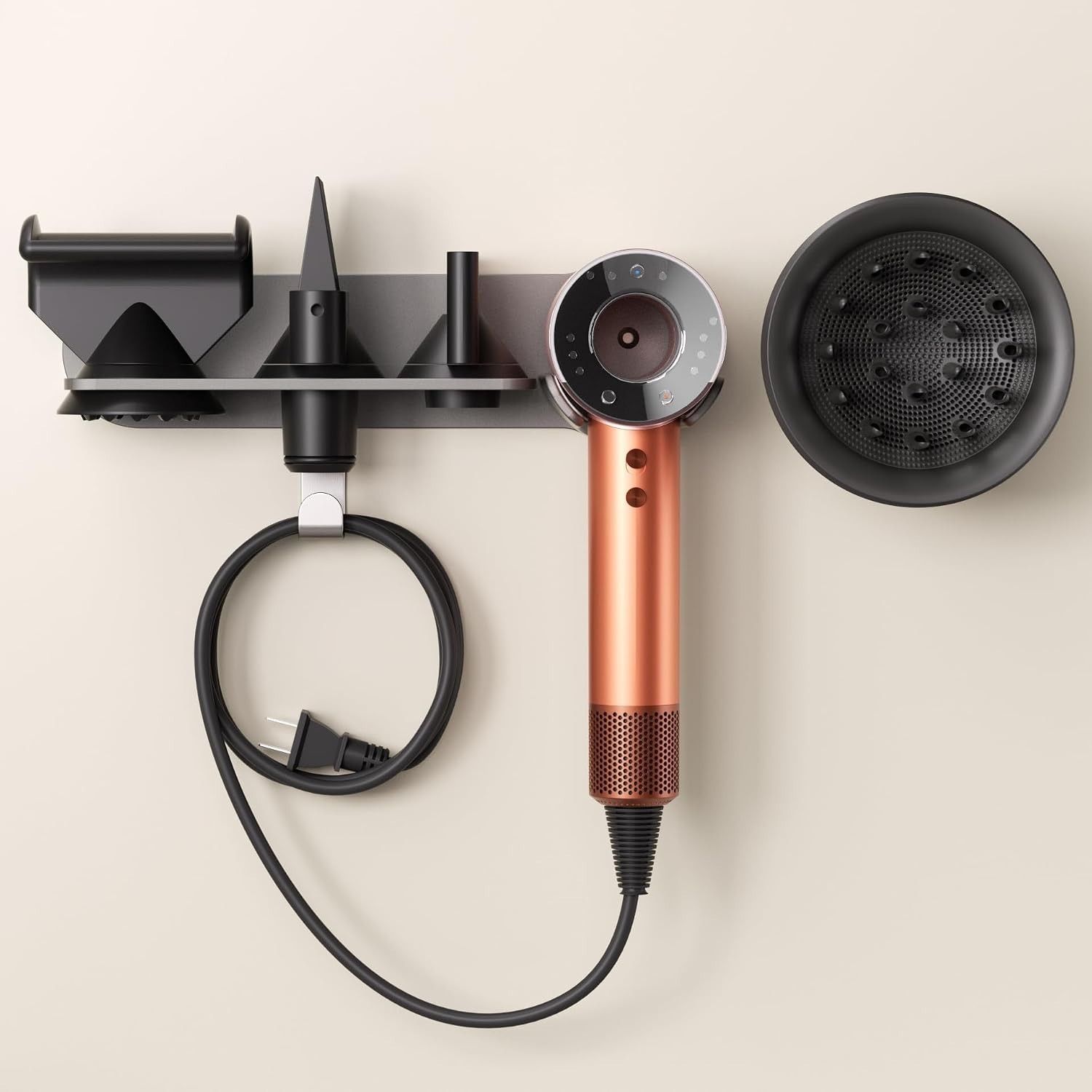 Hair Dryer Holder, Wall-Mounted Blow Dryer Holder, for Dyson Supersonic Nural