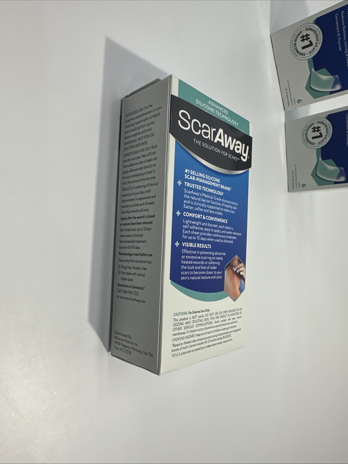 Lot of 3 ScarAway Medical-Grade Clear Silicone Scar Sheets 6 Sheets Each NEW
