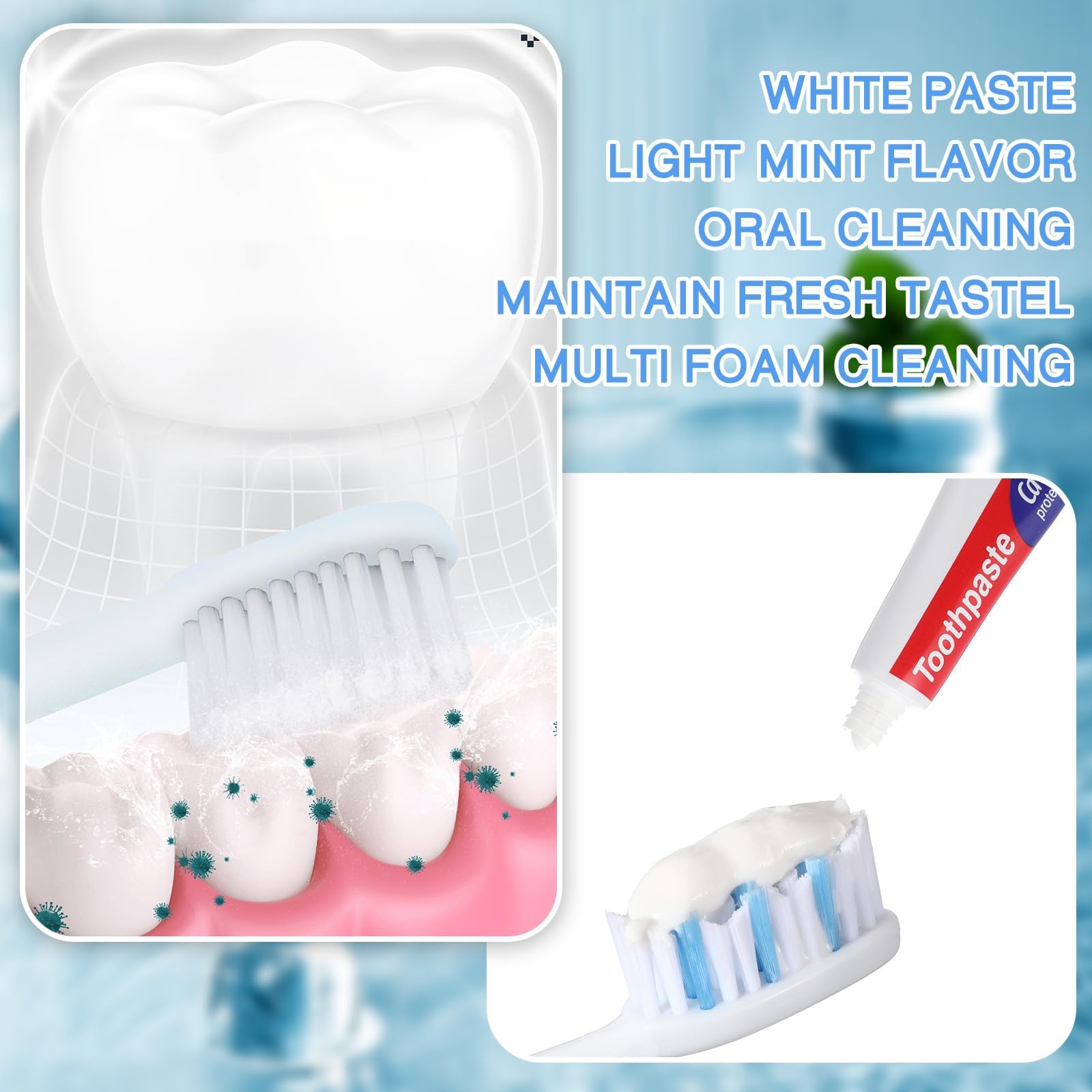 Dimsile 1300 Pcs Mini Toothpaste Bulk Regular Clean Mint Toothpaste for Bad B…