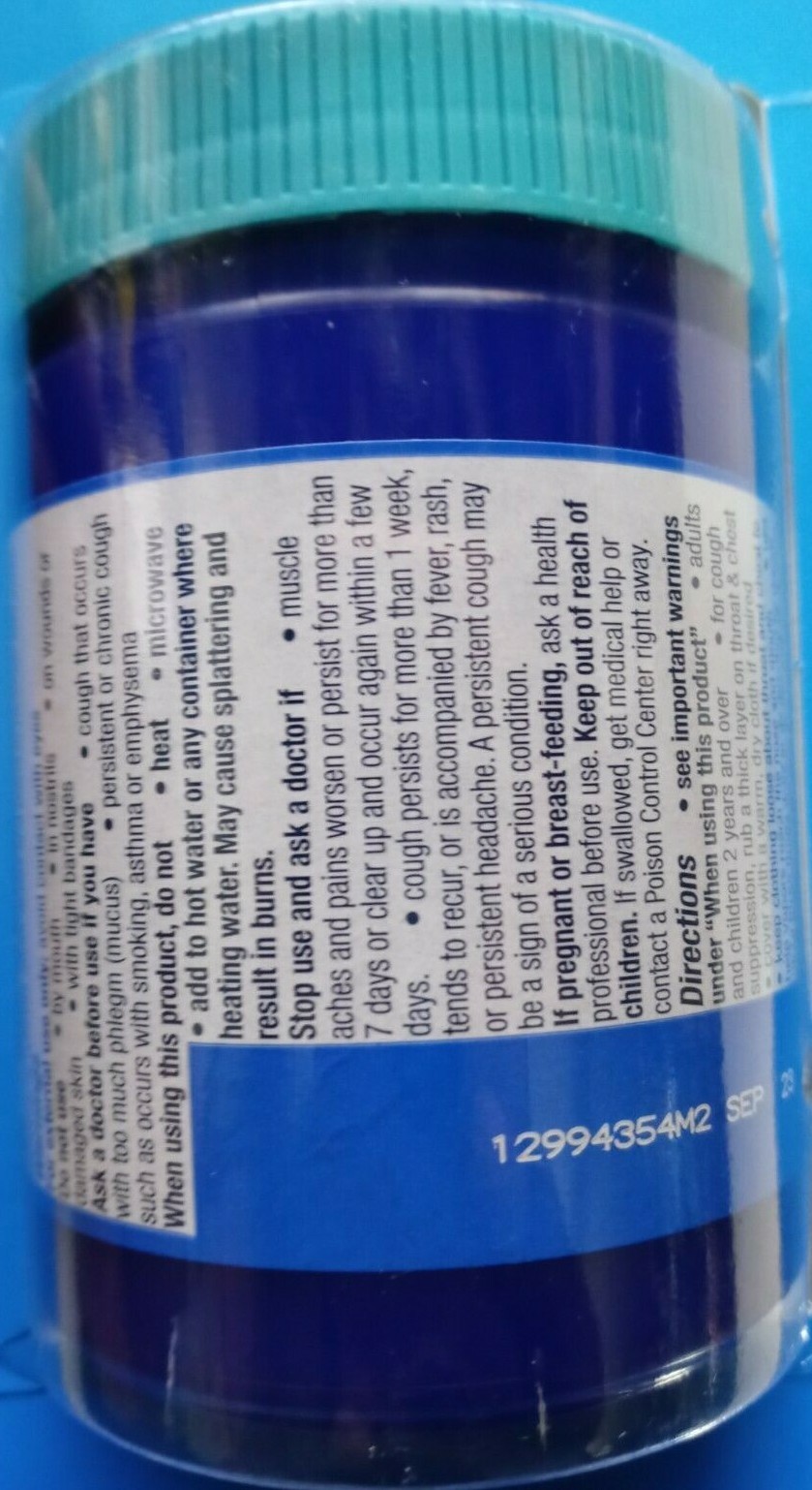Vicks VapoRub Chest Rub Ointment, Relief from Cough, Cold, Aches, & Pains (100g)