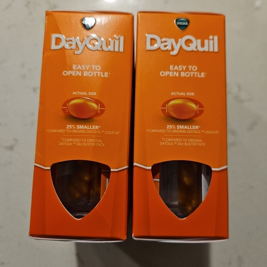 Vicks DayQuil Ultra Concentrated Liquicaps Cold Flu Treatment 48ct X2 Exp 2026+