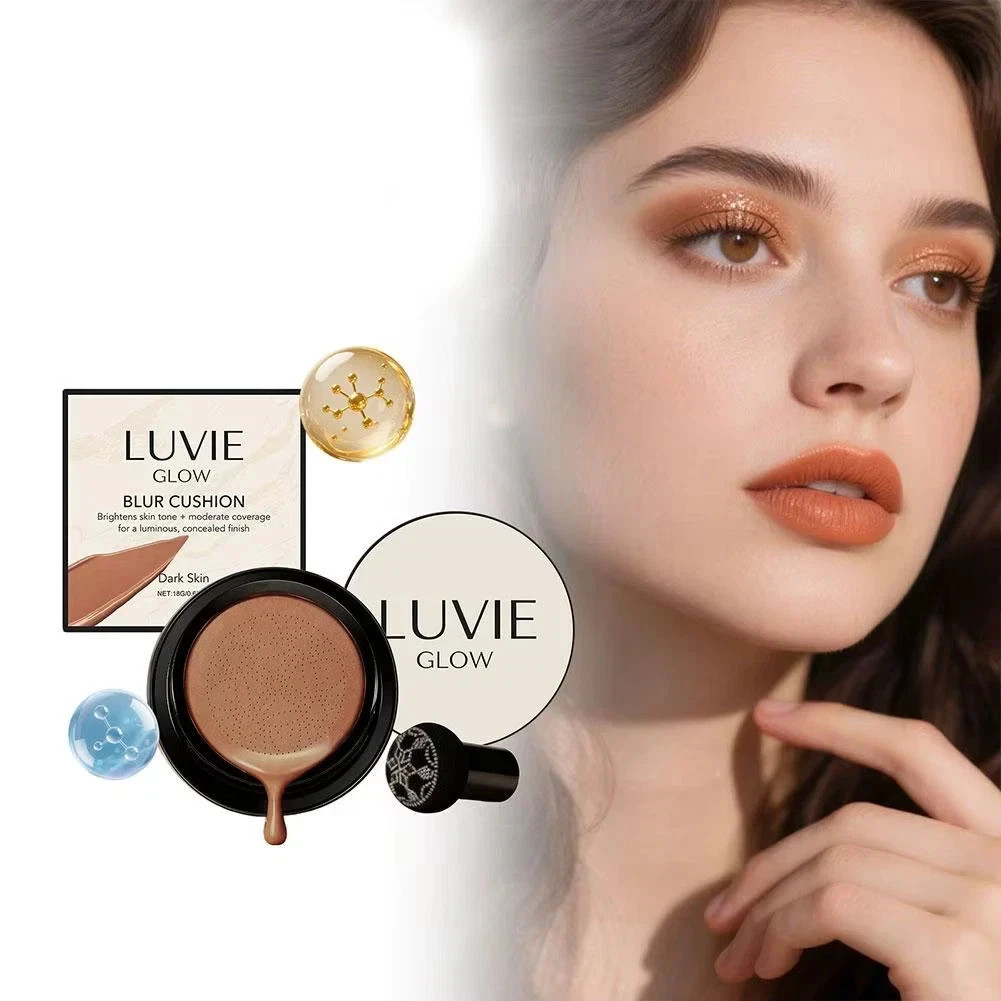 Luvie Glow Warm Cushion CC Cream Long-Lasting Brightening for All Skin Types