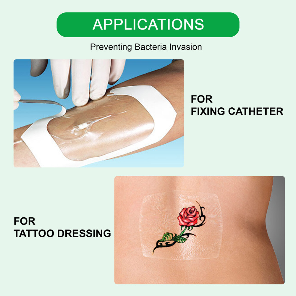 35Pcs Transparent Film Dressing (6x7cm) Wound Bandages Adhesive Patch Waterproof