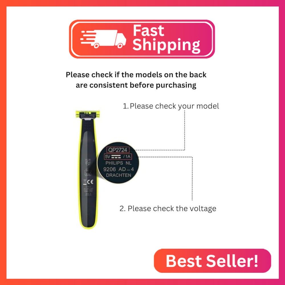 VCUMCLNR 5V Replacement Charger Compatible with Philips Norelco One Blade QP2724