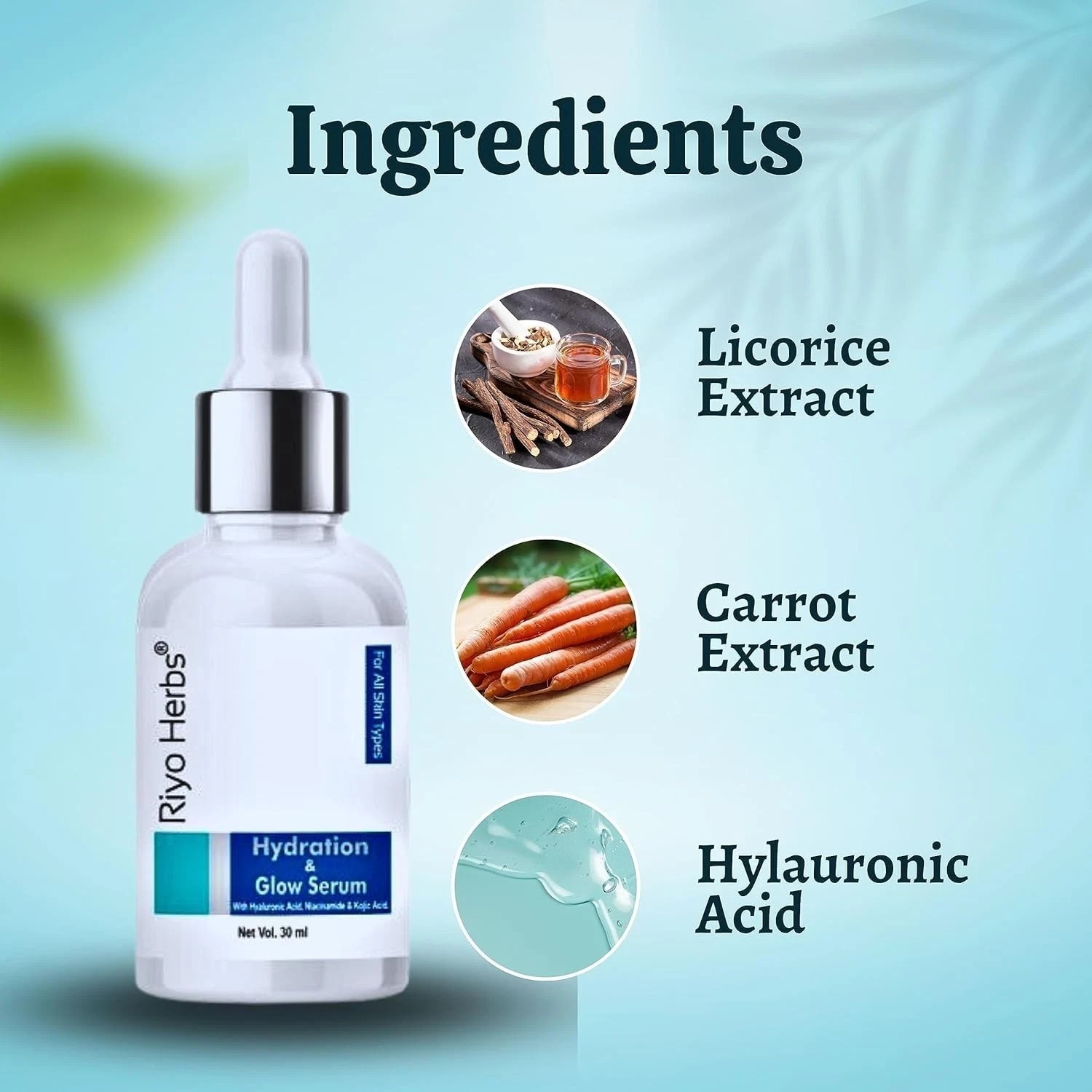 Riyo Herbs Hydration And Glow Serum For All Skin Types 30ml
