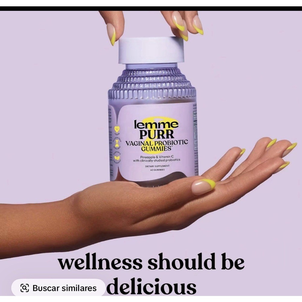 Lemme Purr Vaginal Probiotic Gummies Pineapple Vitamin C 60ct