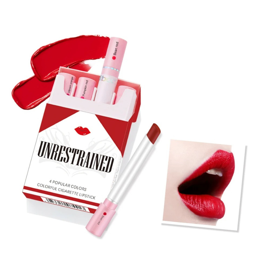 1set 4pcs Waterproof Matte Lipstick Set Long-Lasting Makeup Gift for Women – NEW