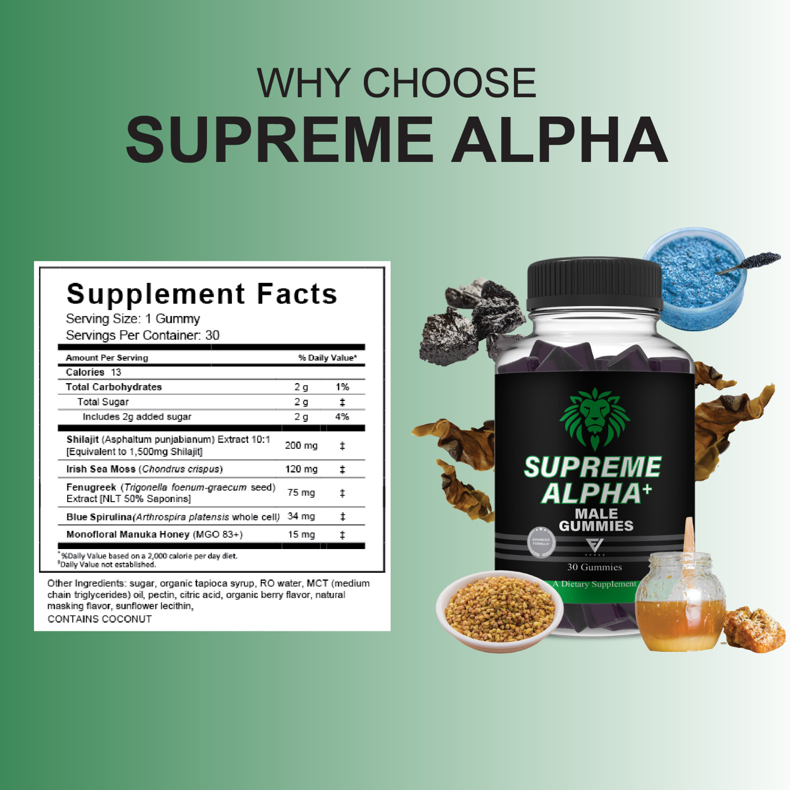 Supreme Alpha Male Gummies, SupremeAlpha Performance Supplement (30 Gummies)