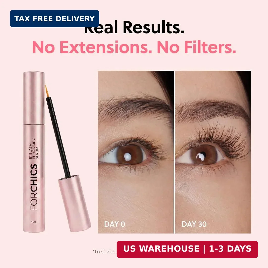 ForChics Eyelash Growth Serum – Prostaglandin-Free Lash Enhancing Serum for Long