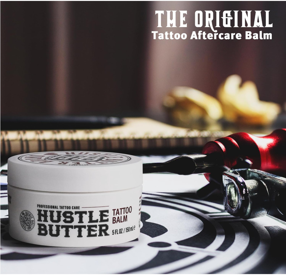 Hustle Butter Tattoo Balm–Professional Tattoo care (1 Pack, 5 fl oz / 150 ml)