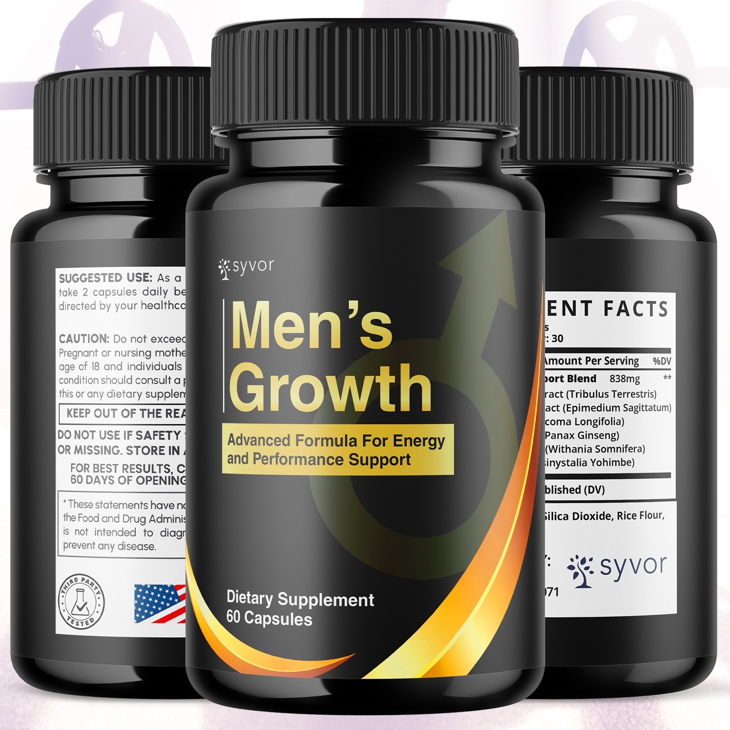 (5 Pack) Men’s Growth Advanced Male Support Supplement Men’sGrowth 300 Capsules
