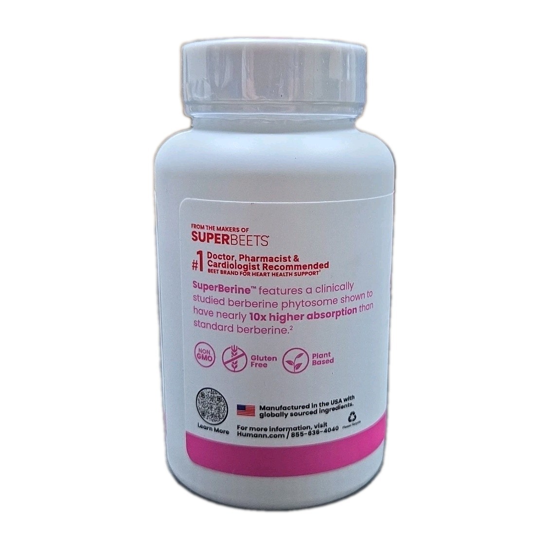 HumanN SuperBerine Berberine 30 Count Exp. 05/2027