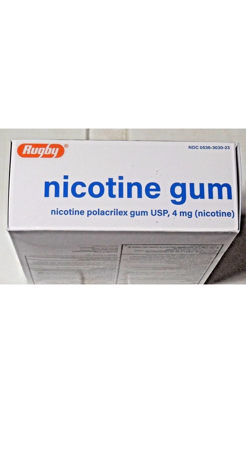 Rugby Nicotine Polacrilex Gum USP 4 mg Original Flavor 110 Pieces
