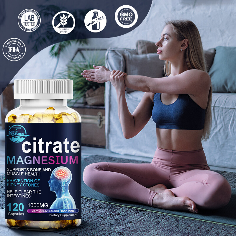 Magnesium Citrate 1000mg Capsules Super Strong Effective Vegan Capsules 240Pills