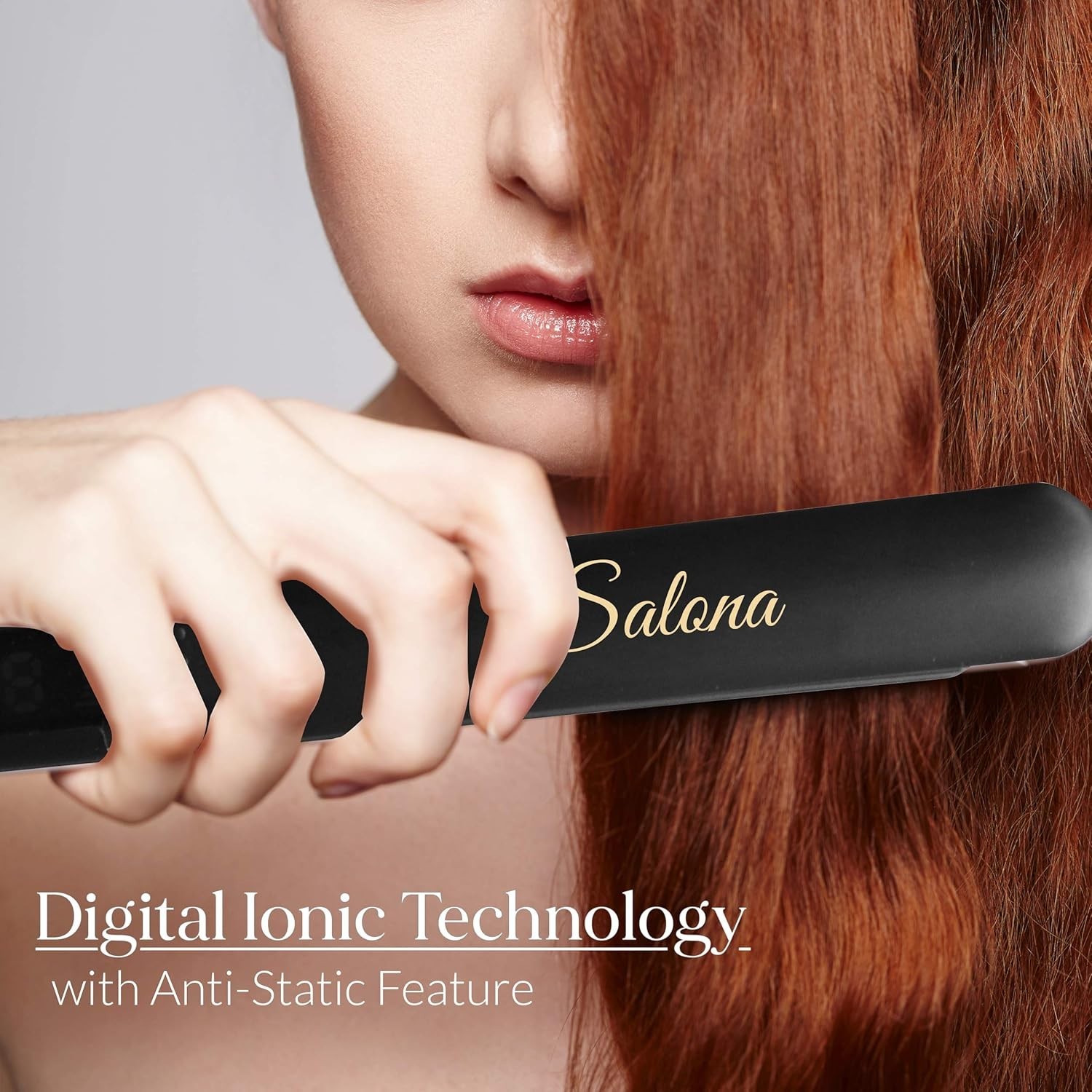 Hair Straightener 1″ Titanium Flat Iron hair straightener and curler -Travel Bag