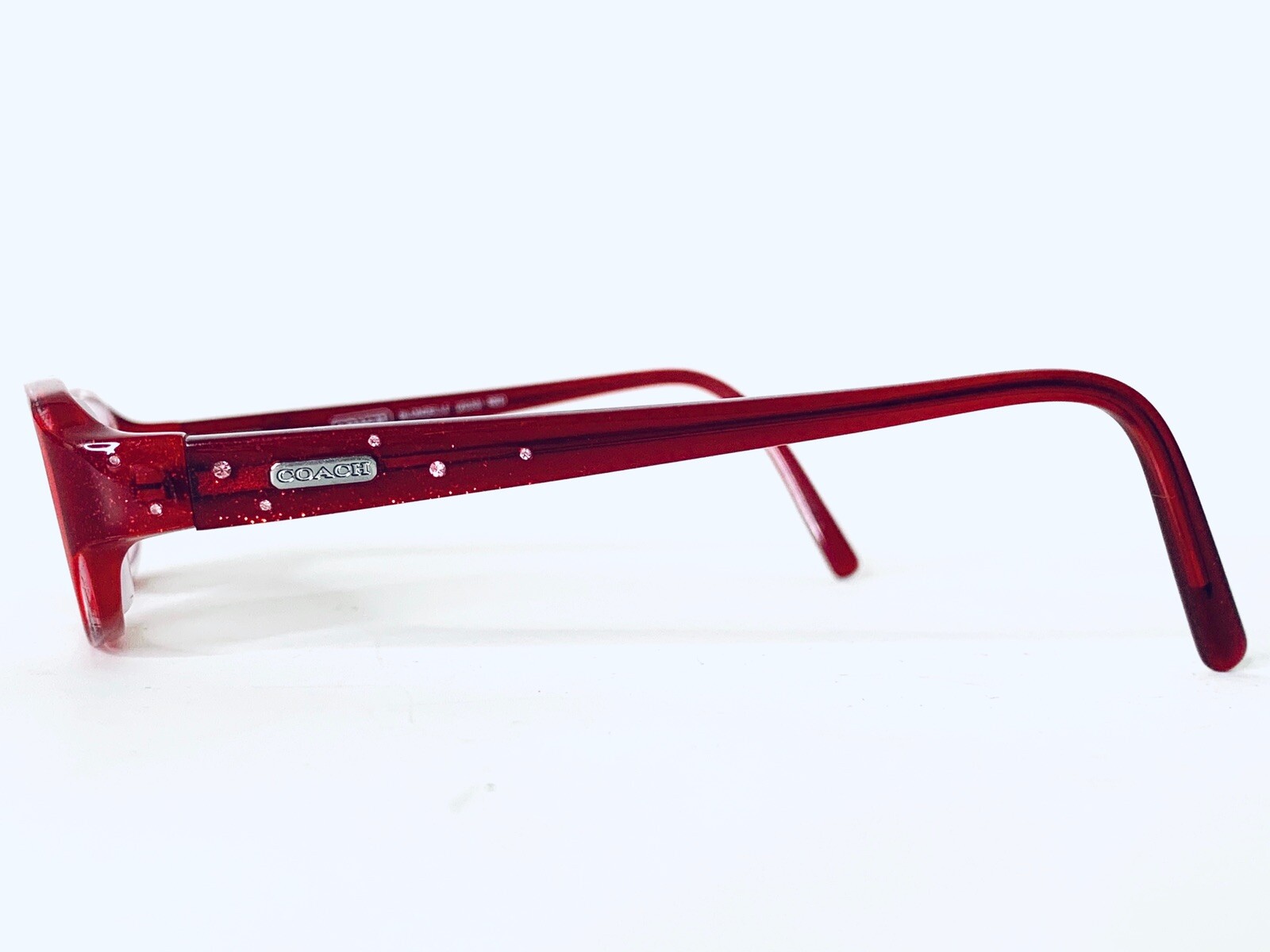 Coach Red Clear Rectangular Glasses W Flex Temple Blondelle 2033 47 16 130