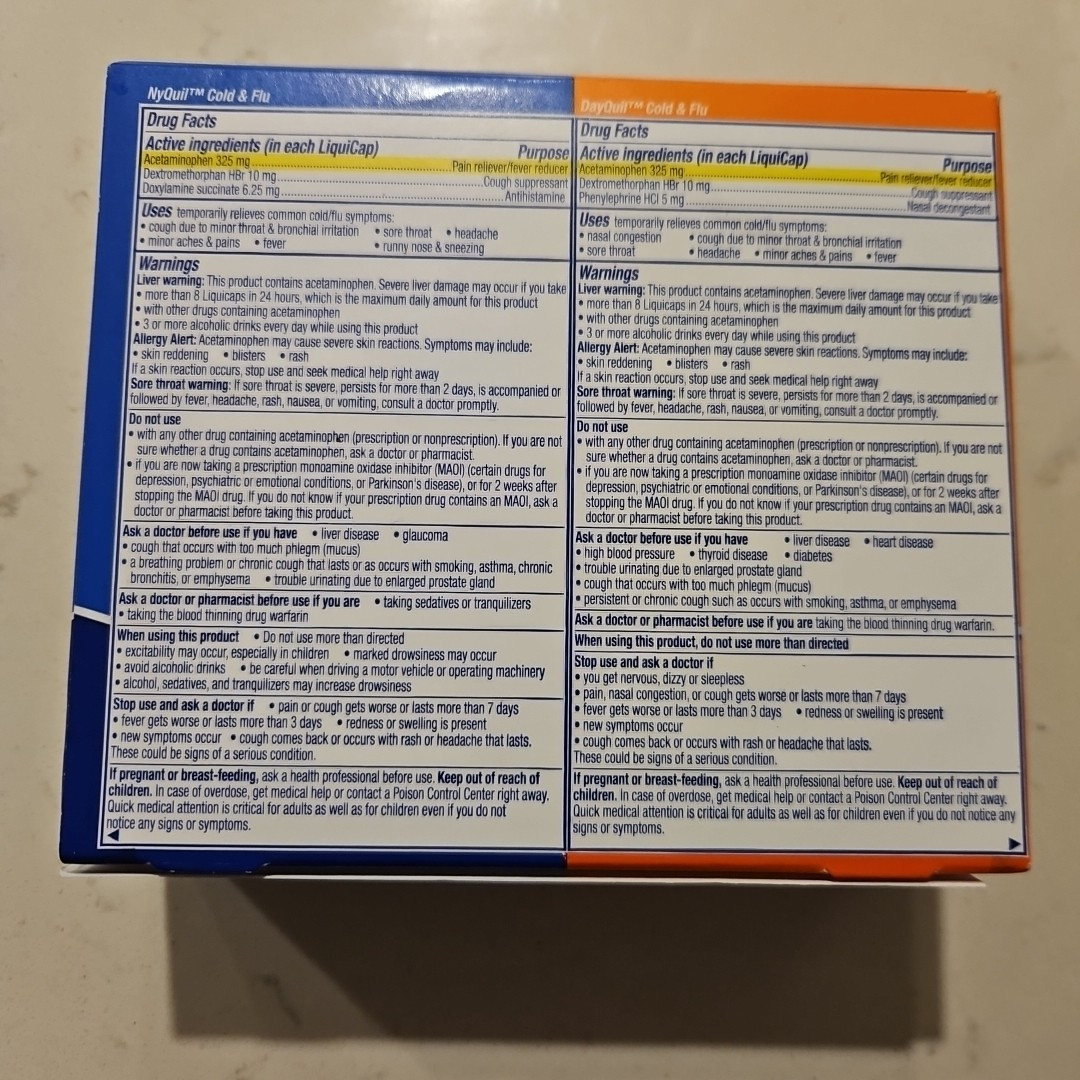 Vicks DayQuil NyQuil Max Strength Value Pack 48 Day + 48 Ny Liquicaps Exp 2026+