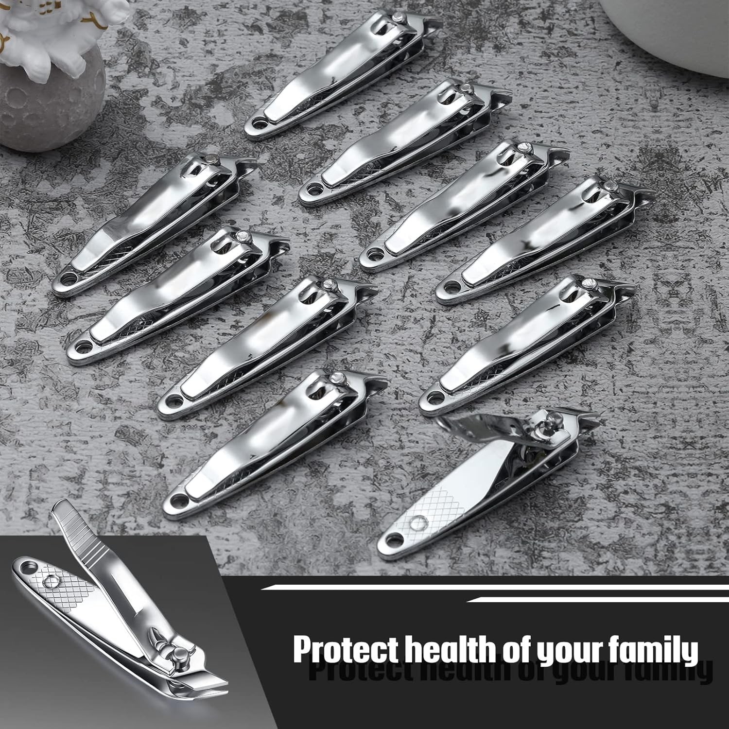 12 Pcs Slanted Edge Nail Clippers Metal Side Cuticle As Picture Show