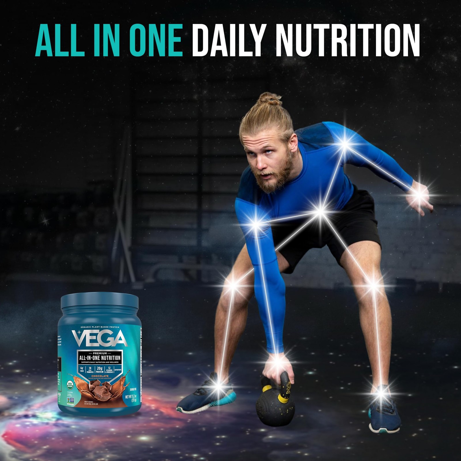 Vega All-in-One Nutrition Organic Vegan 13.2 Ounce (Pack of 1),