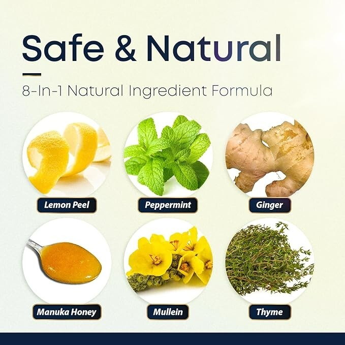 BREATHE 8-IN-1 Mullein Drops For Lungs Detox & Lung Cleanse | Peppermint, Thy…