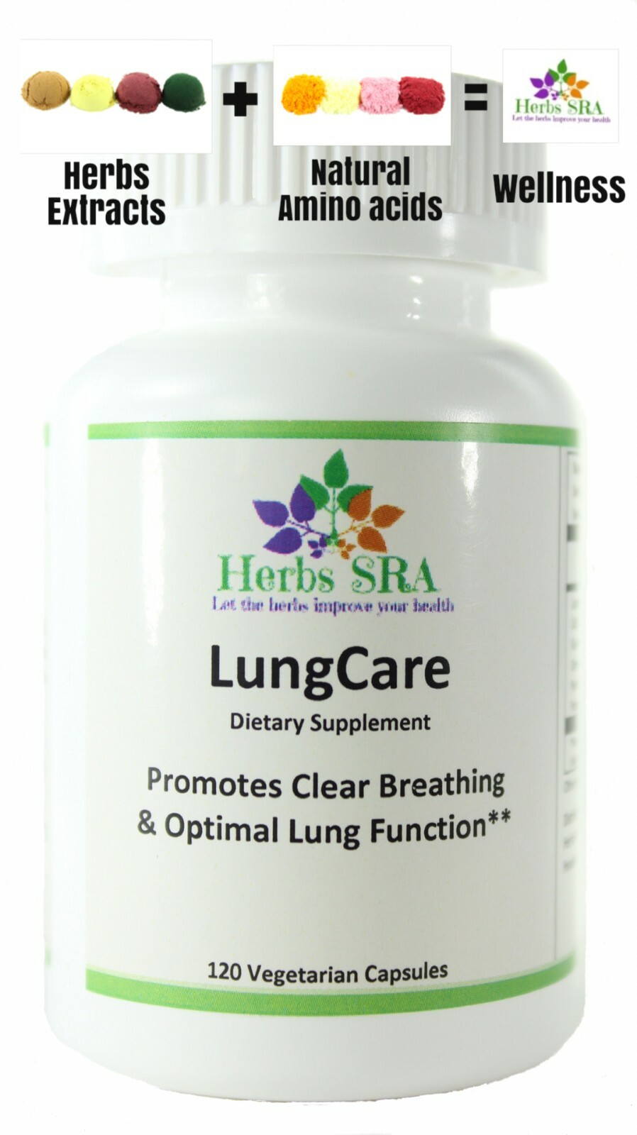 HERBAL LUNGS CLEANER Remedy, Improve lungs, 120 Capsules, Biomedical Formula.