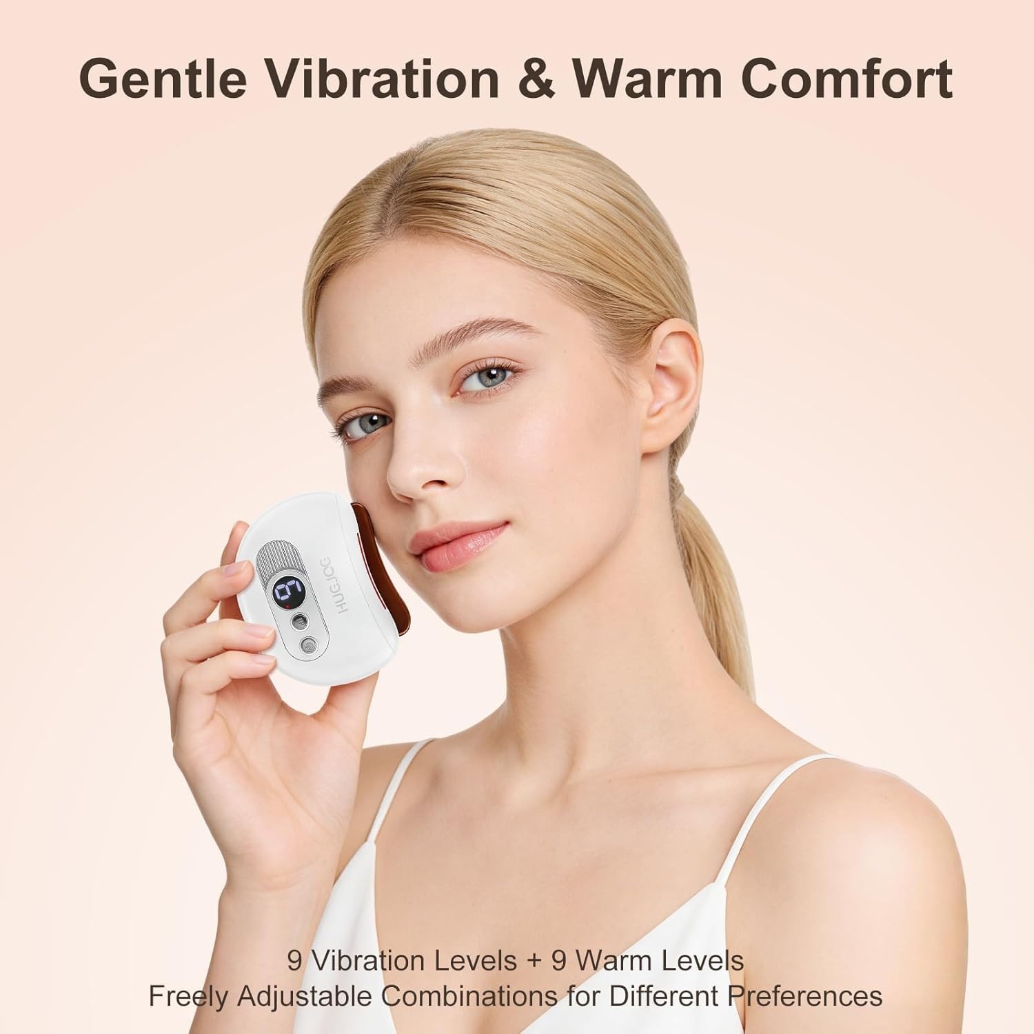 Electric Gua Sha Facial Tool Red Light Heat Vibration Face Neck Lifting Massager