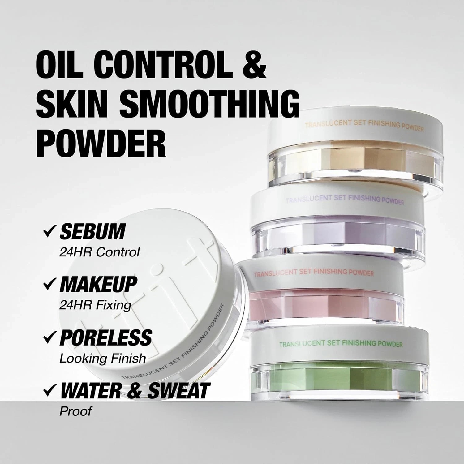 TFIT Translucent Set Finishing Powder – Face Loose Powder (01 White, 0.24 Oz.)