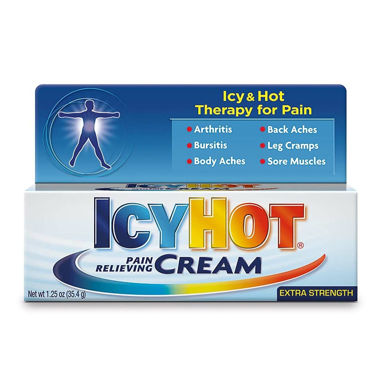 ICY Hot Pain Relieving Cream 1.25 Ounce Extra Strength (Pack of 2)