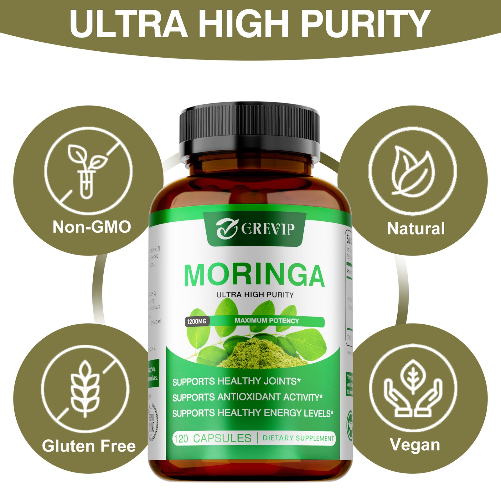 Moringa 240pcs – Supports Immunity, Healthy Skin, Joints, Hair, Metabolism
