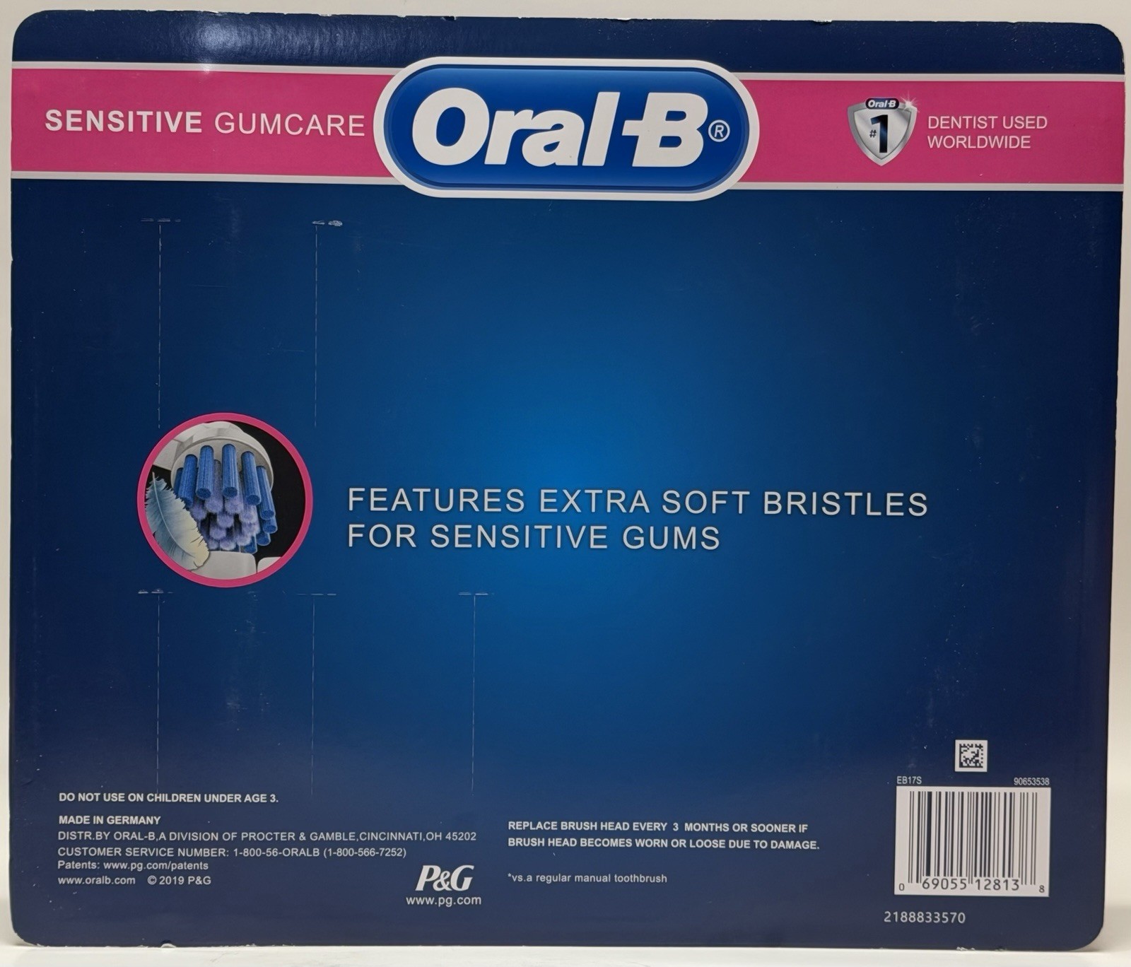 Oral-B Sensitive Gum Care Replacement Brush Heads for an Oral-B Electric…