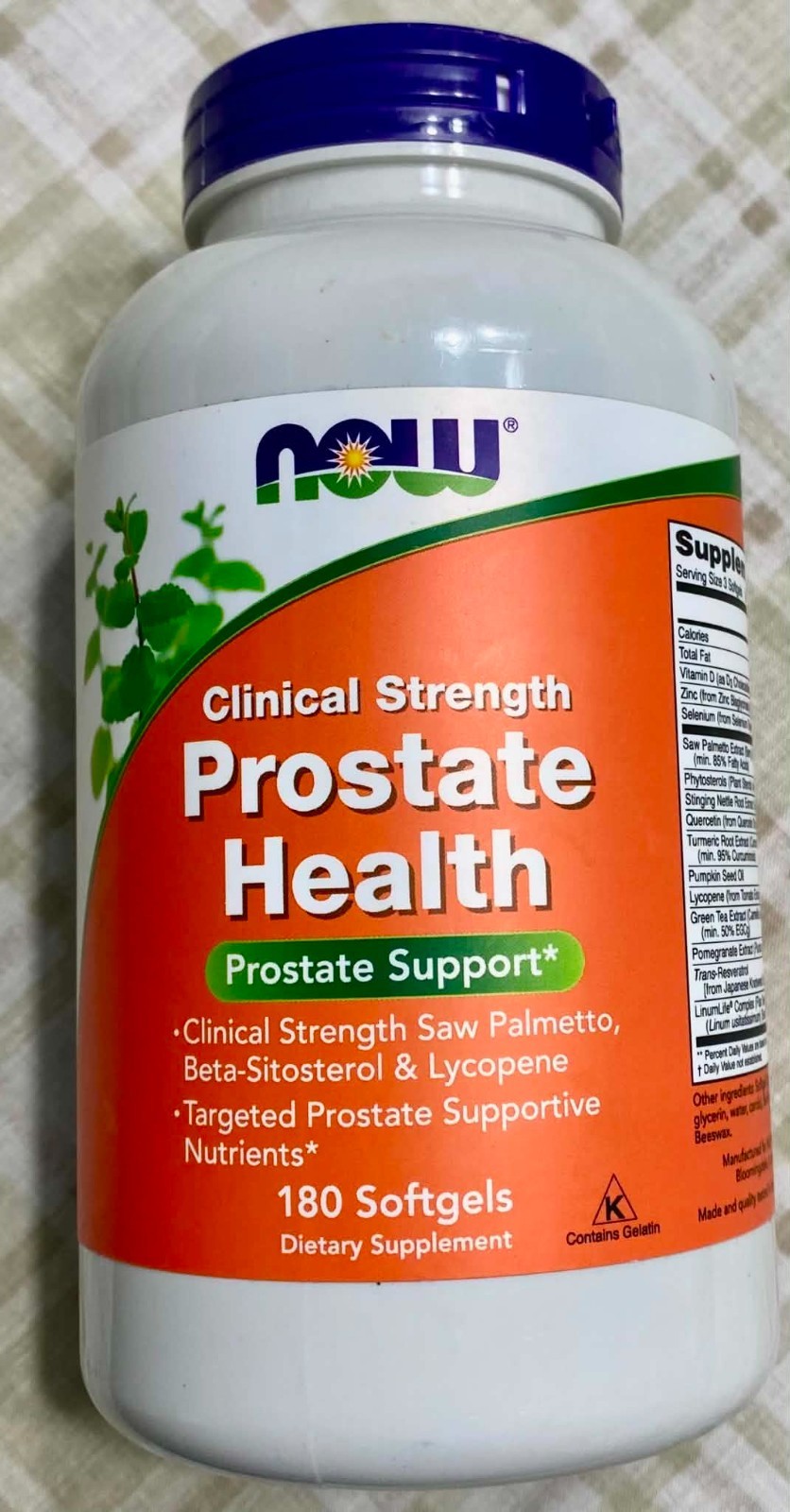 NEW/SEALED Now Clinical Strength Prostate Health, 180 Softgel Exp 09/27