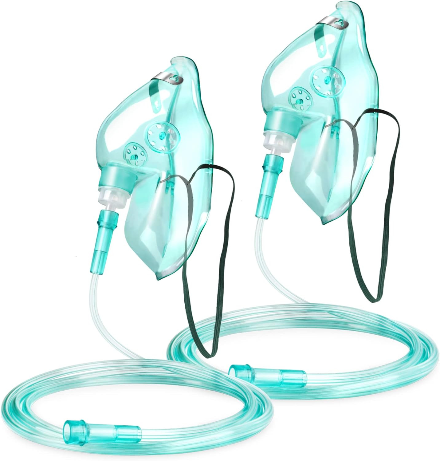 ANSNF 2 Pack Oxygen Mask for Face Adult with 6.6′ Tube & Adjustable Elastic Stra
