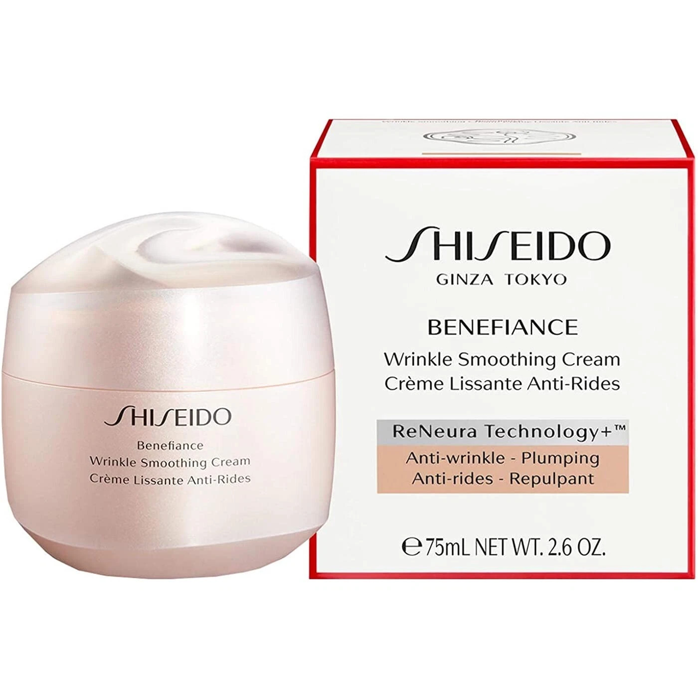 Shiseido Benefiance Wrinkle Smoothing Cream 2.6 oz – 75 ml