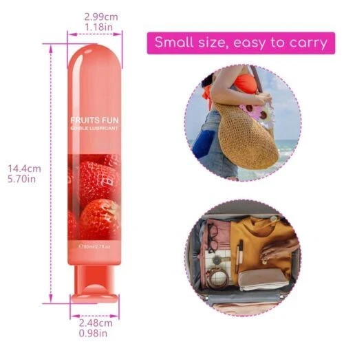 Edible Fruit Flavor Lubricant Gel Oral Sex Lube Sexual Mild Massage Oil Adult