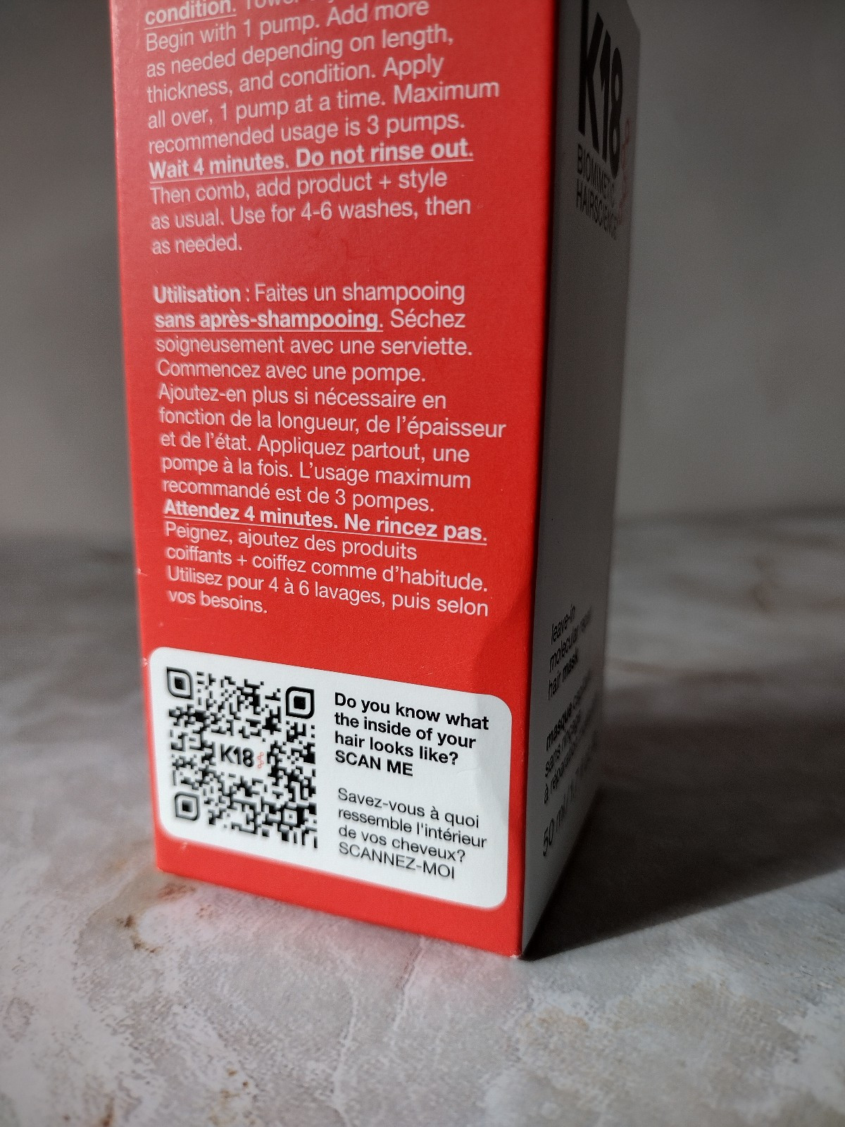 K18 Biomimetic Hairscience Leave-in Molecular Repair Hair Mask 50ml NEW & SEALED