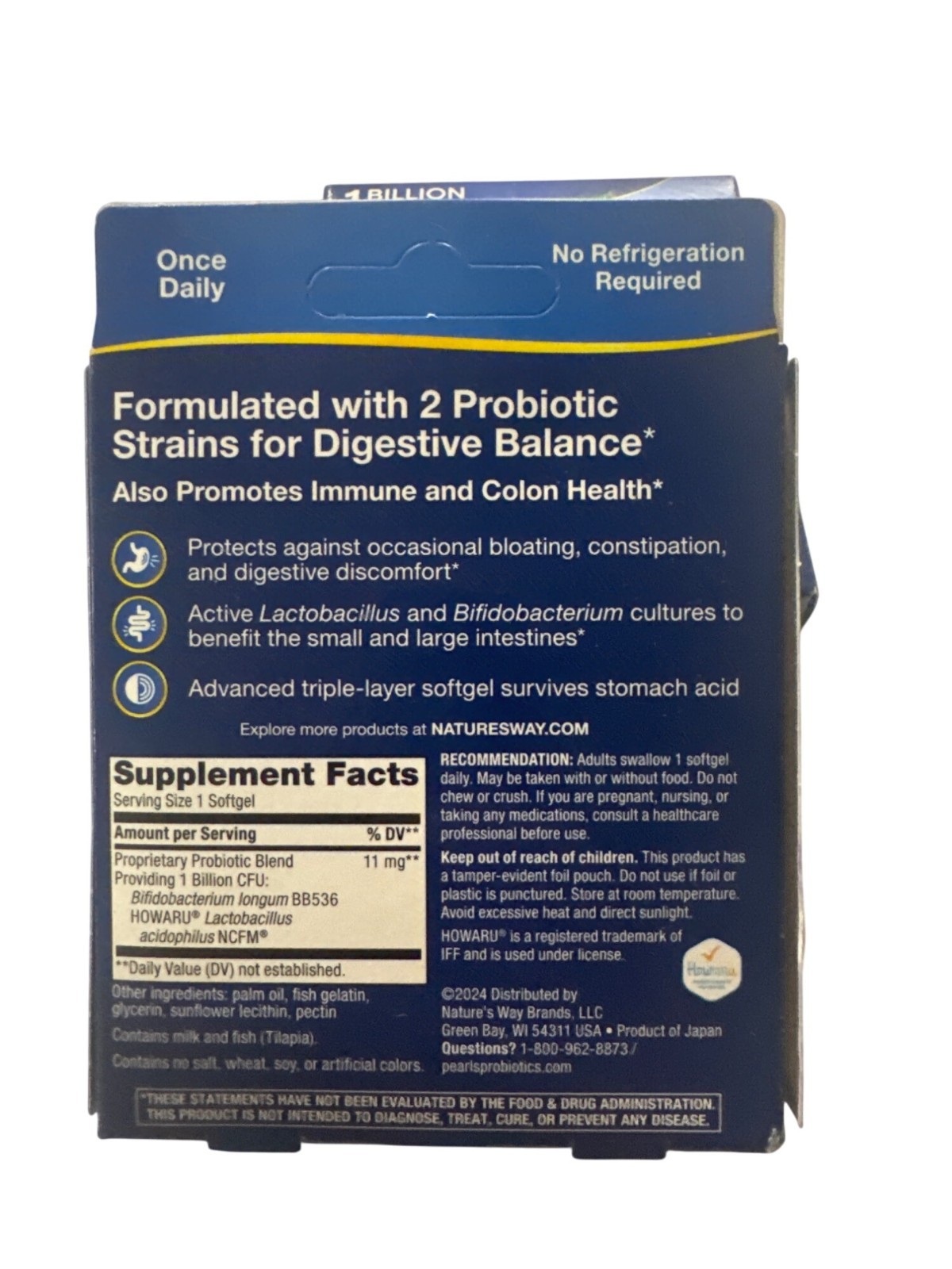 2x Nature’s Way Acidophilus Probiotic Pearls Supplement 90 Soft Gels 12/25