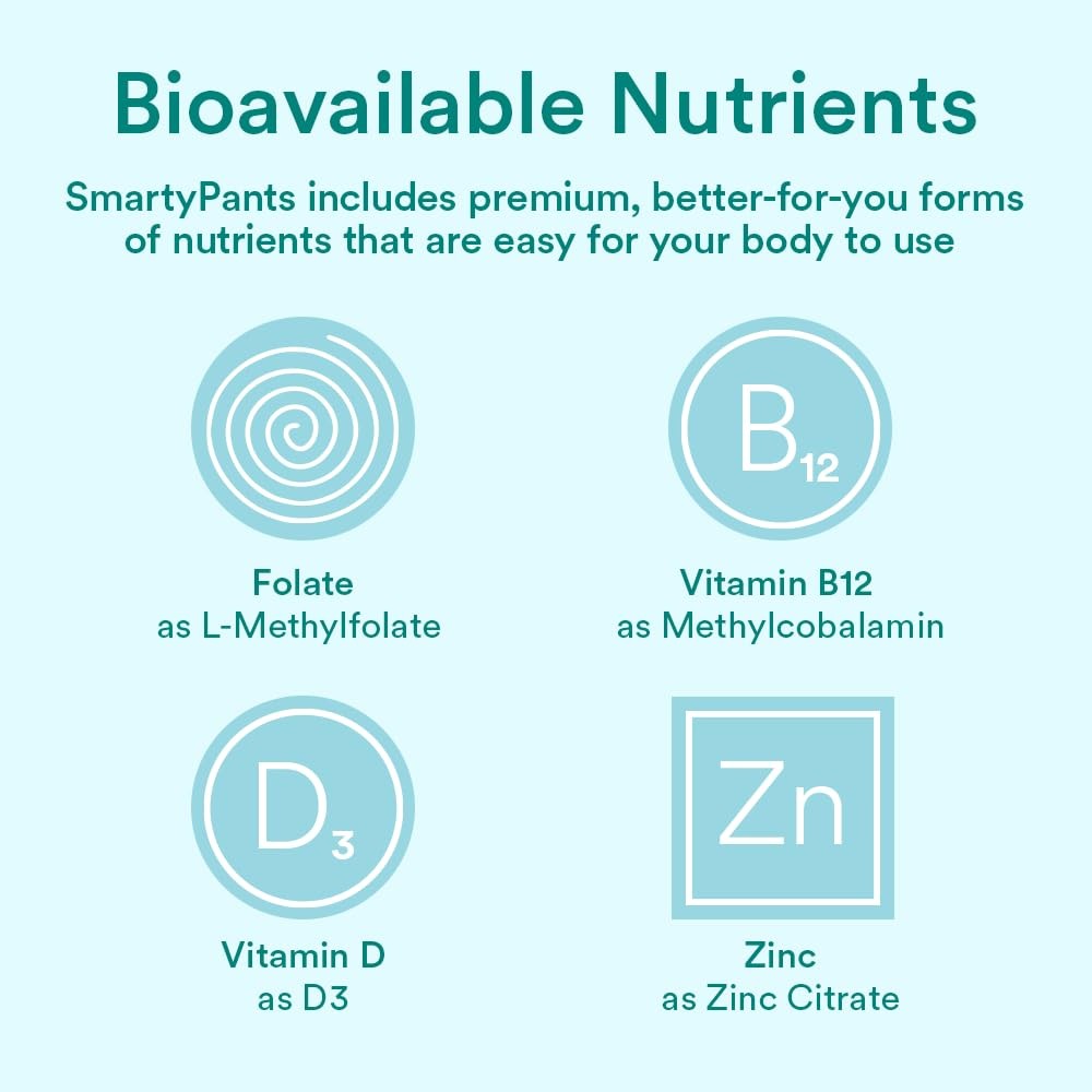 SmartyPants Prenatal Vitamins for Women, 20 servings, 80 Count, Red