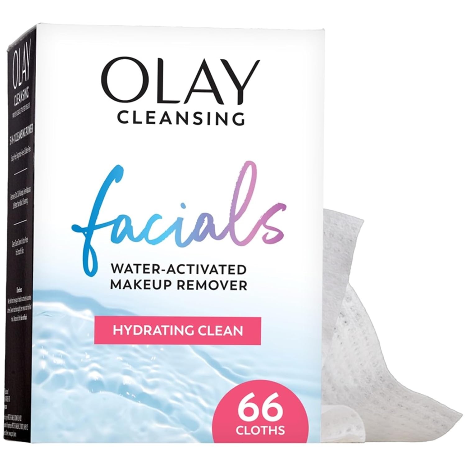 Olay Makeup Remover Wipes, Daily Facials Hydrating Face Cleanser for Normal to D