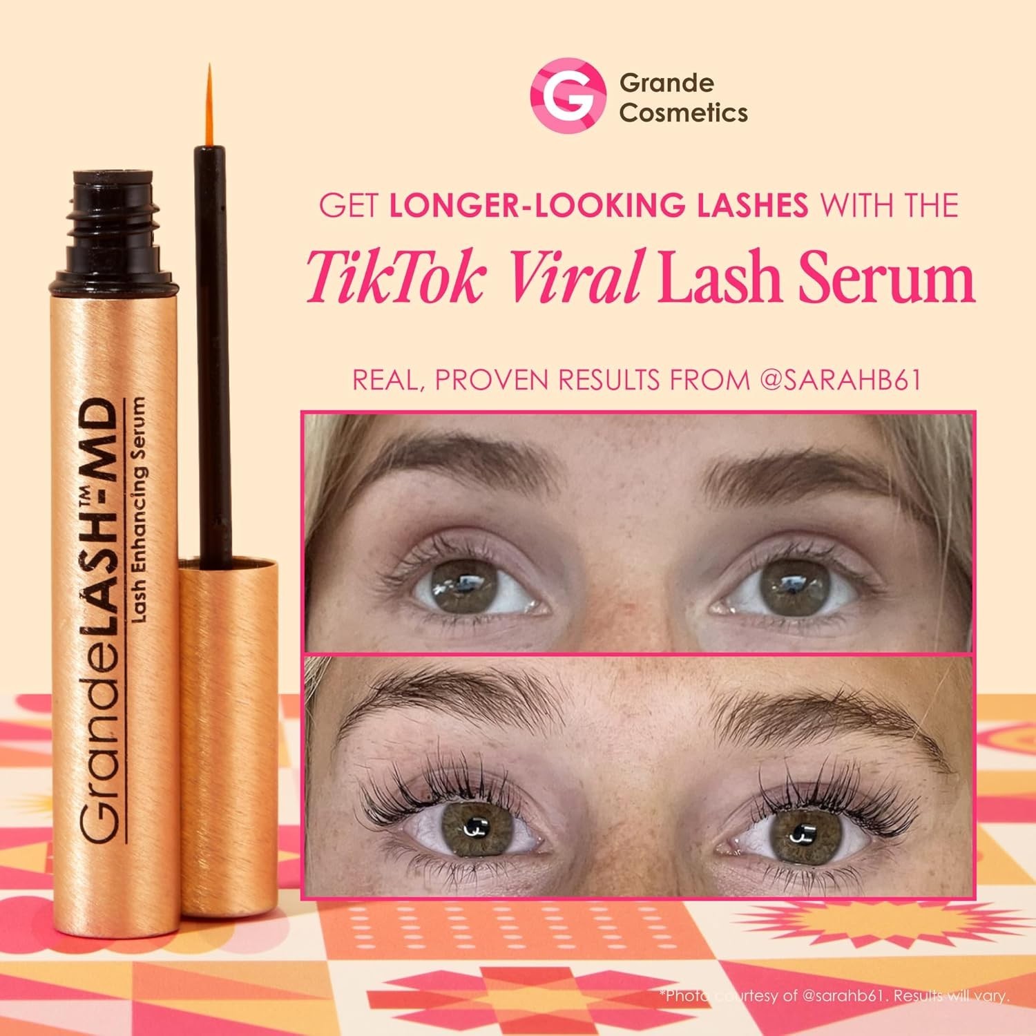 Grande Cosmetics GrandeLASH-MD Lash Enhancing Serum – Peptide & Vitamin