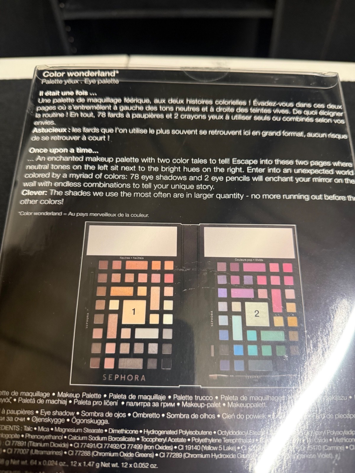 Sephora Color Wonderland neutres & pop Neutral & vivid eyeshadow palet