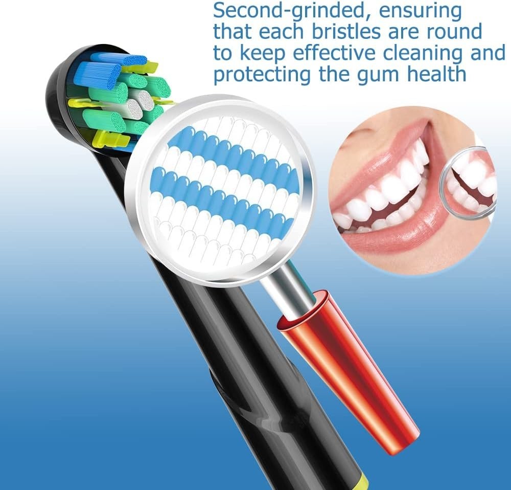 16 Pack Oral-B Braun Replacement Toothbrush Heads Black Electric Brush Refill