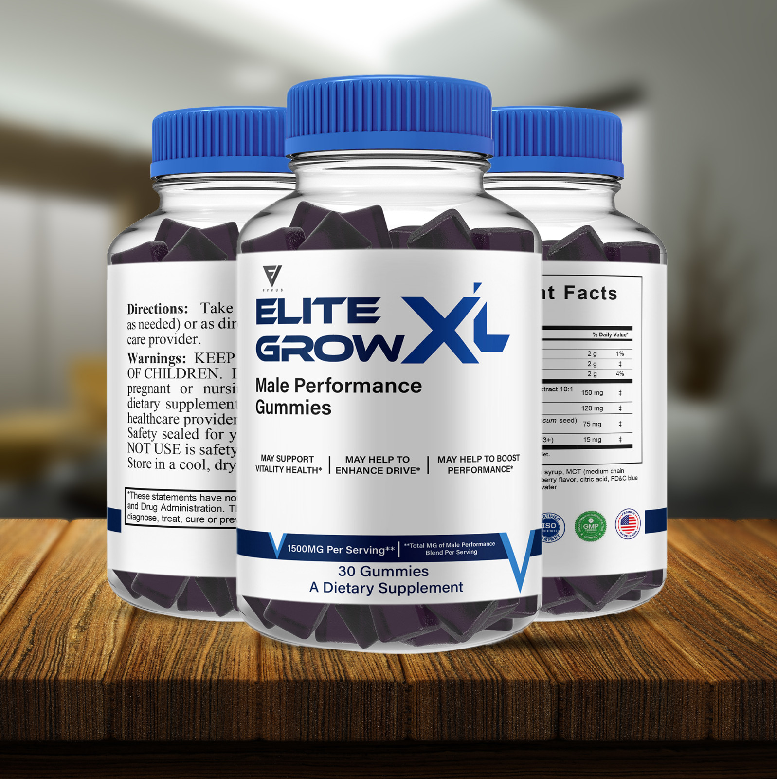 Elite Grow XL Gummies for Men EliteGrow XL Supplement (1 Month Supply)