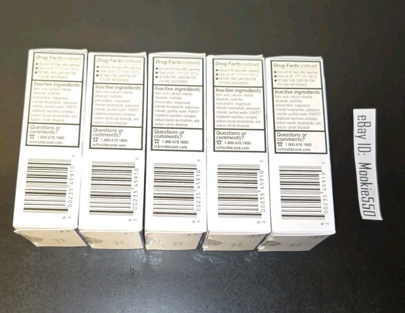EXP 09/2025+! 5 Box Lot Refresh Optive GEL DROPS Eye Drops 0.33 oz (10mL)