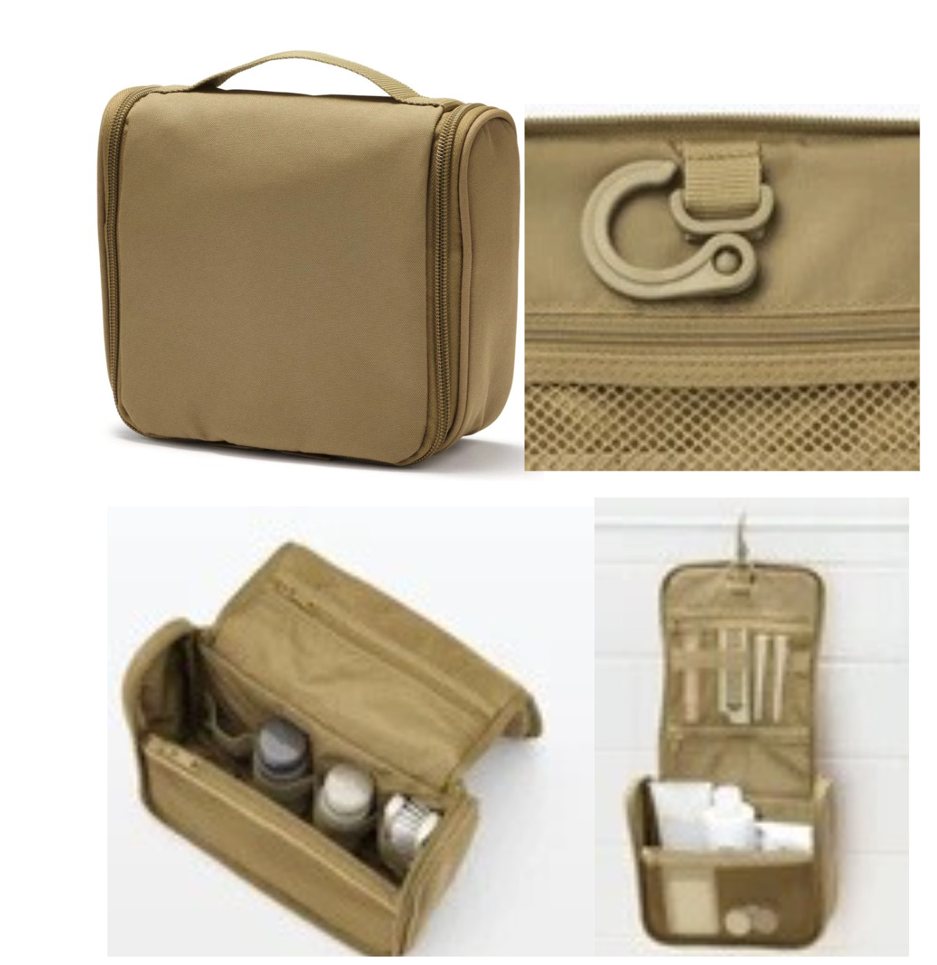 MUJI Hanging Toiletry Case biege 16x19x6cm