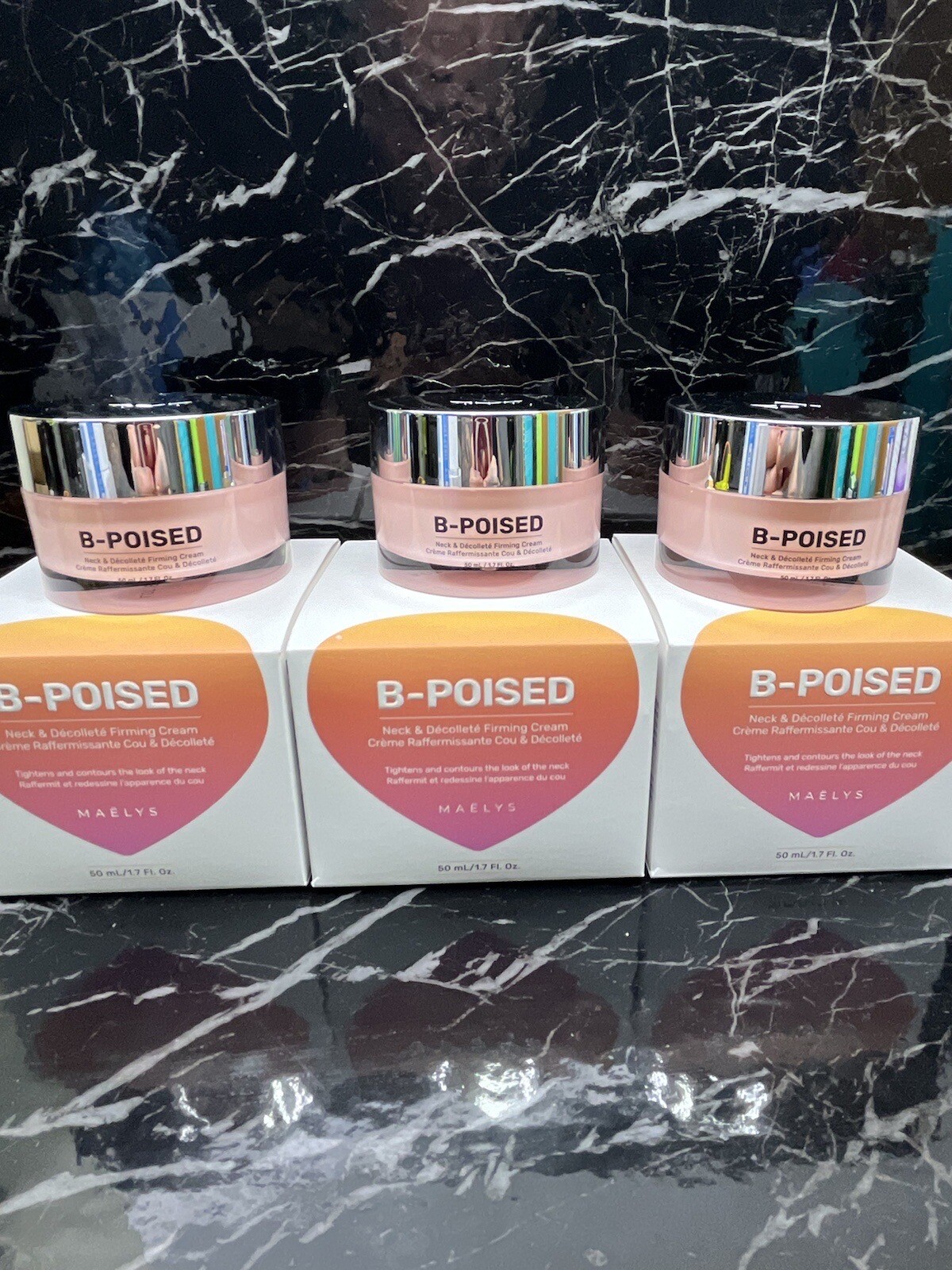 3x Maelys B-POISED Neck & Decollete Firming cream 1.7oz NEW In Box !!
