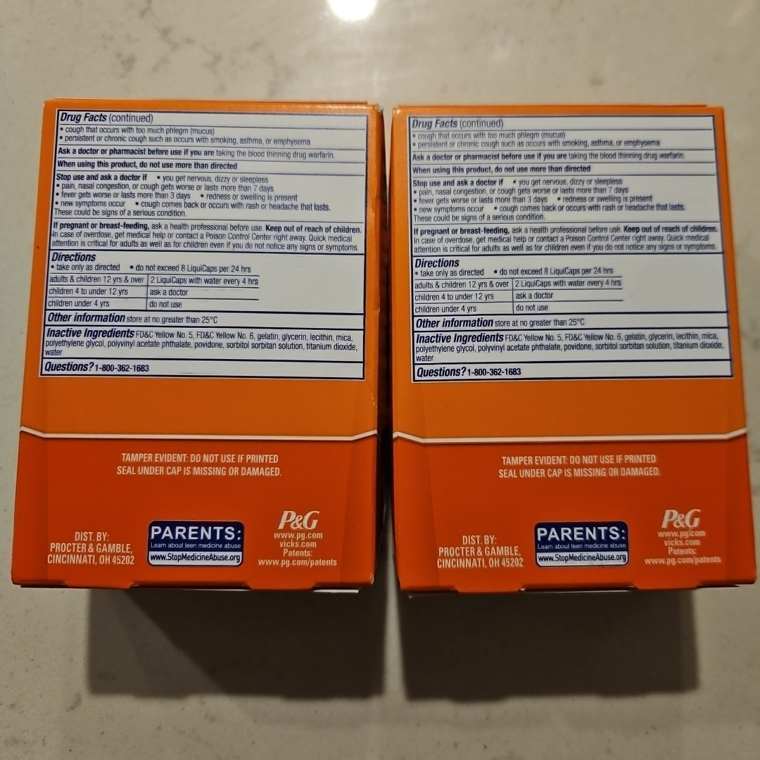 Vicks DayQuil Ultra Concentrated Liquicaps Cold Flu Treatment 48ct X2 Exp 2026+