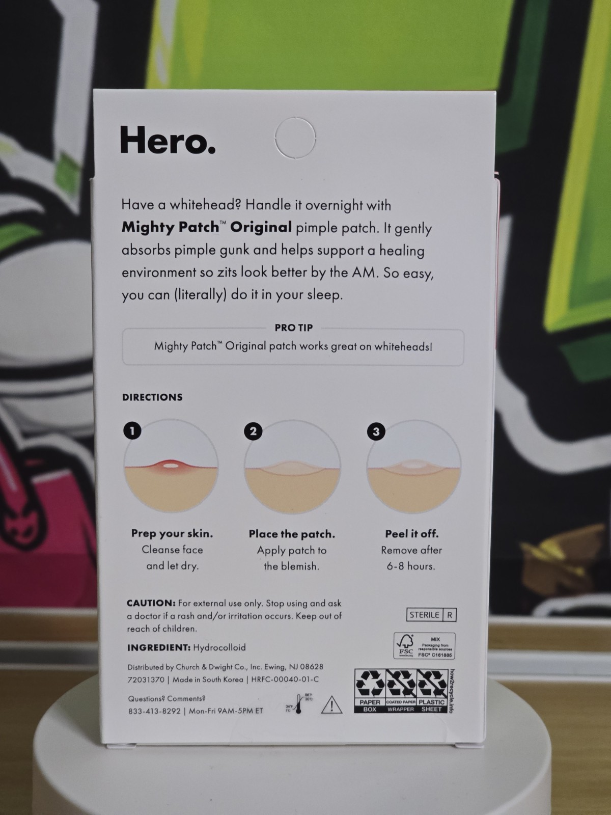 Hero Mighty Patch Original Hydrocolloid Acne Pimple Patches 36 Ct Drug-Free
