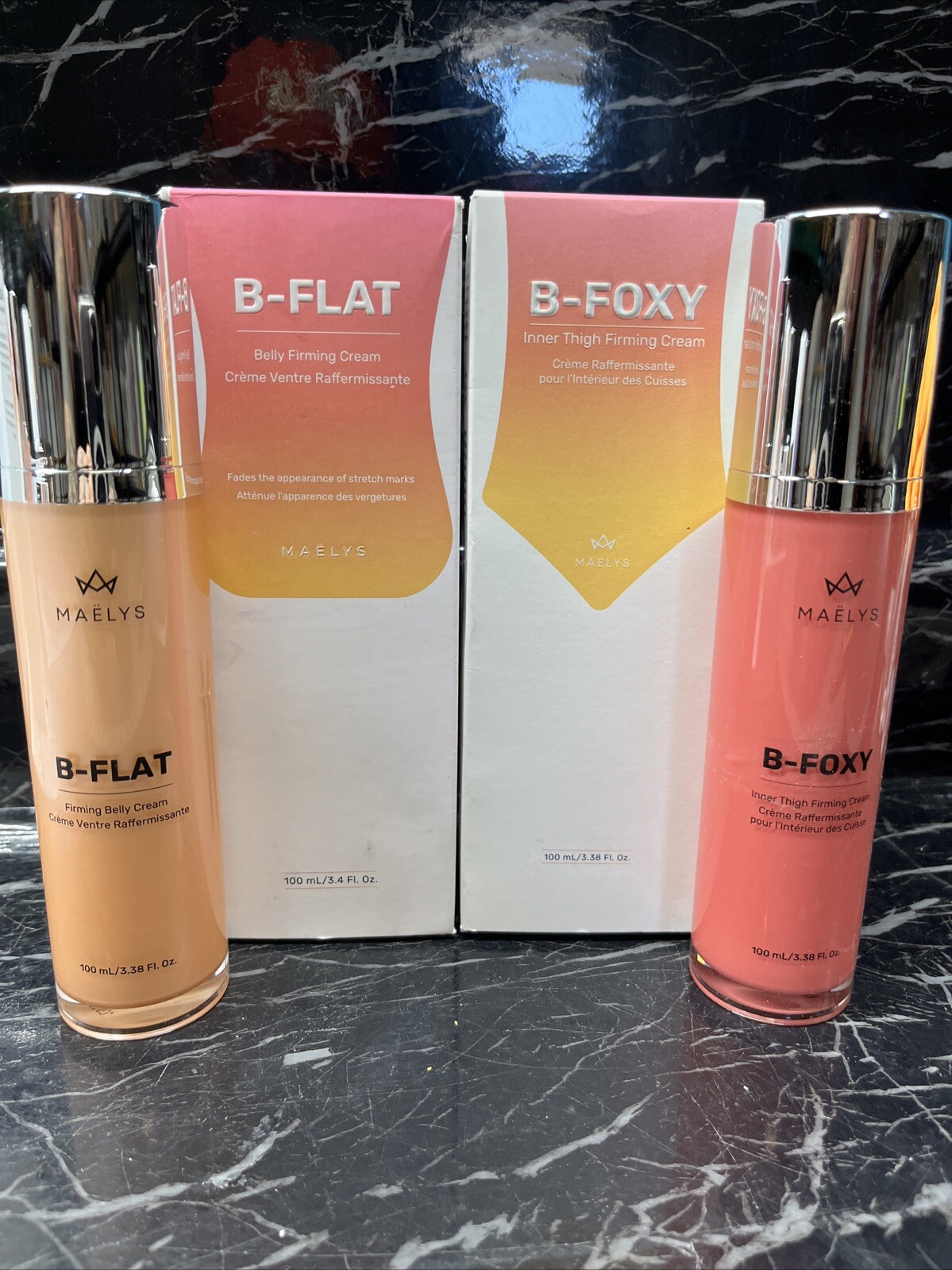 Maelys B-Flat Firming Belly Cream + B-FOXY INNER THIGH CREAM 3.38oz New 🔥SALE🔥