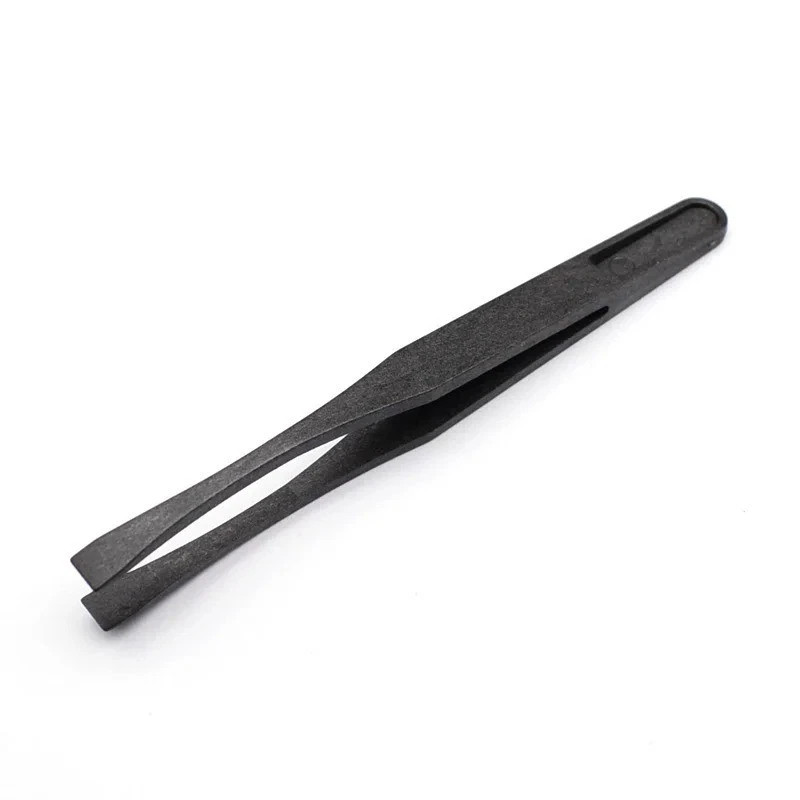 New Arrival 5Pcs/Set Portable Black Straight Bend Anti-Static Plastic Tweezer He