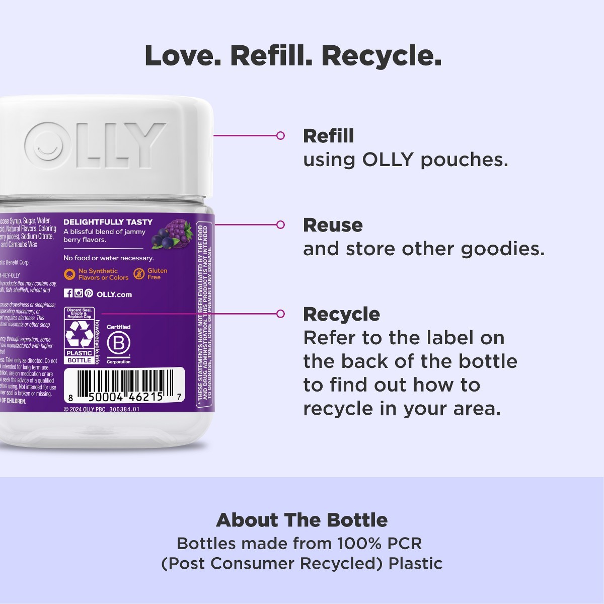 OLLY Immunity Sleep + Elderberry Multivitamins Gummies – Midnight Berry – 36ct